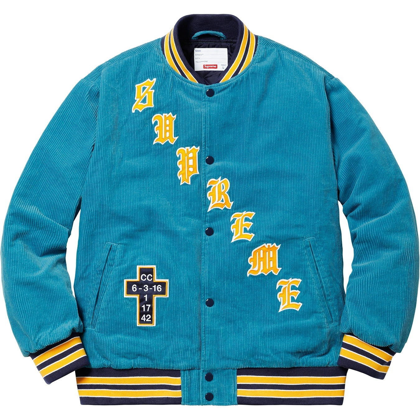 Old English Corduroy Varsity Jacket view 7